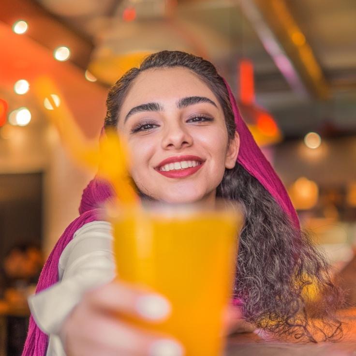 Portrait of Amina Patel, group coordinator and fusion cooking expert